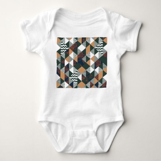 Body Feuilles de palmiers géométriques, motif à la mode (Devant)