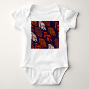 Body Feuilles diagonaux : Motif Vintage à main