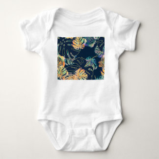 Body Feuilles exotiques peints à la main : motif sans c