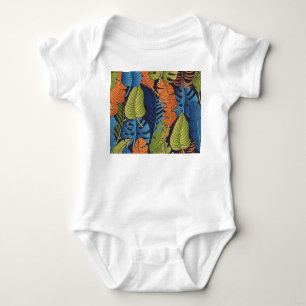 Body Feuilles tropicaux, motif sans couture fleurie.