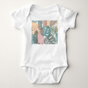Body Feuilles tropicaux : motif vintage à main.