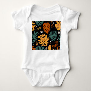 Body Feuilles tropicaux : Vintage foncé sans couture.