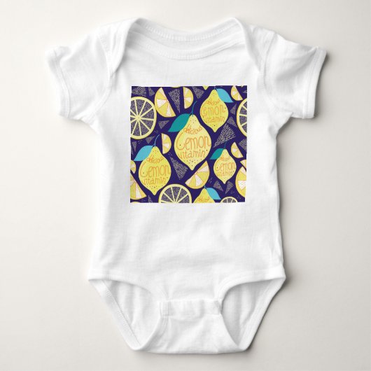 Body Feux de citrons : bleu foncé Motif brillant (Devant)