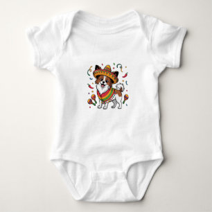 Body Fiesta Papillon Chien portant Sombrero et Sarape
