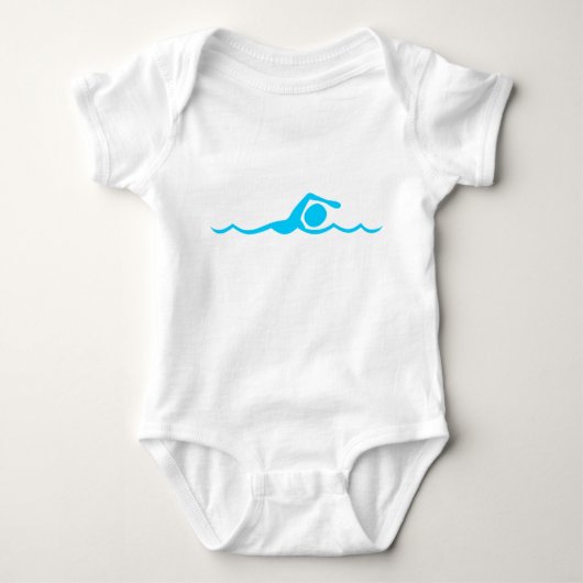 Body Figure de natation - Bleu ciel (Devant)