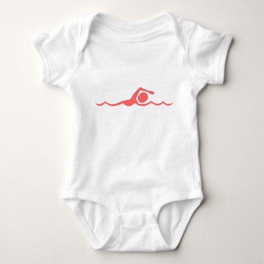 Body Figure de natation - Rose Tropical (Devant)