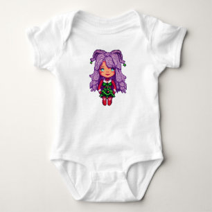 Body Fille aux cheveux violets 
