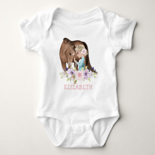 Body Fille blonde avec Cheval Brown Nouveau Bodysuit bé