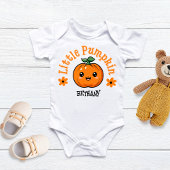 Body Fille d'Halloween Citrouille Miniature Orange et N