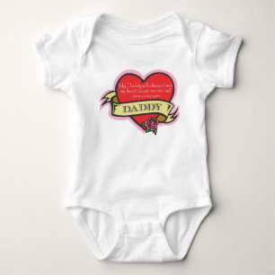 Body Fille et papa Tattoo Coeur Chemise