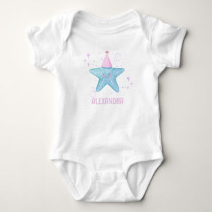 Body Fille étoile de mer pastel 1er anniversaire sous l