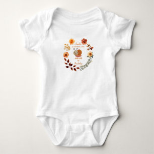 Body Fille fleur sauvage personnalisée 1er anniversaire