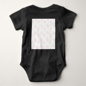 Body Filles frappantes Flamant rose rose Monogramme (Dos)