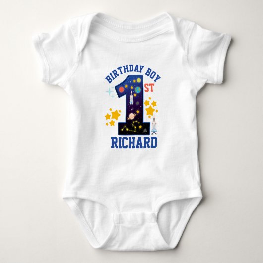 Body First birthday Space custom design (Devant)