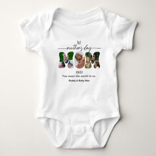 Body First Mother's Day 3 Photos Collage  Baby Bodysuit (Devant)