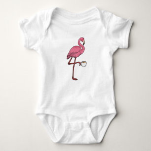Body Flamant rose avec la coupe du café
