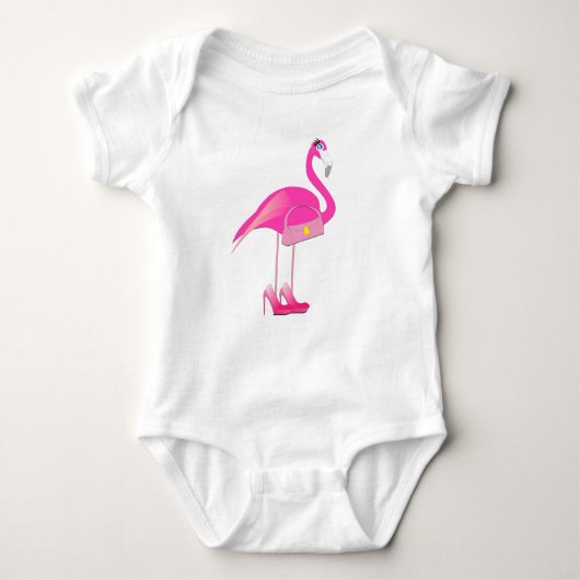 Body Flamant rose bébé Gerber Cotton (Devant)