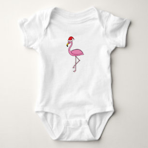 Body Flamant rose de Noël avec Santa Hat