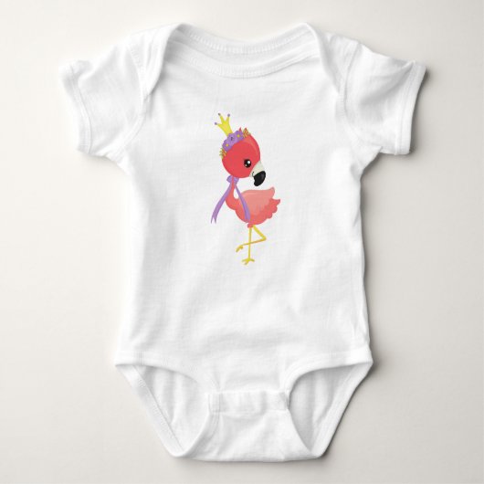 Body Flamant rose princesse, Flamant rose mignon, Fleur (Devant)