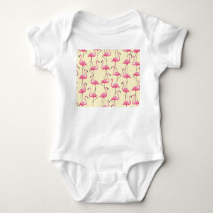 Body Flamant rose réaliste Motif vertical Oiseau
