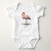 Body Flamant rose rose coloré, personnalisable (Devant)