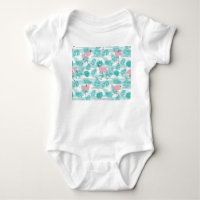 flamants roses, feuilles de palmiers verts, tropic