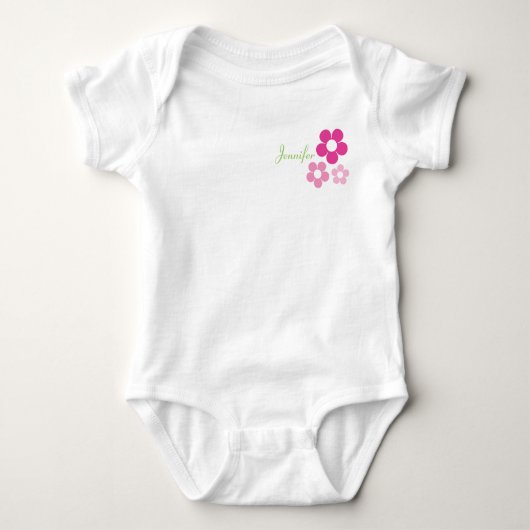 Body Fleur avec nom - Enfant (Devant)