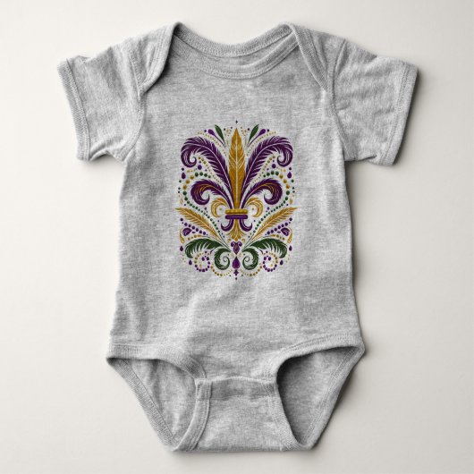 Body Fleur de lis jaune et vert violet (Devant)