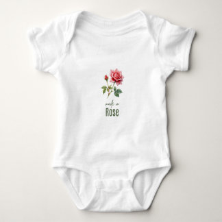 Body Fleur de naissance de juin Rose Plate Merci