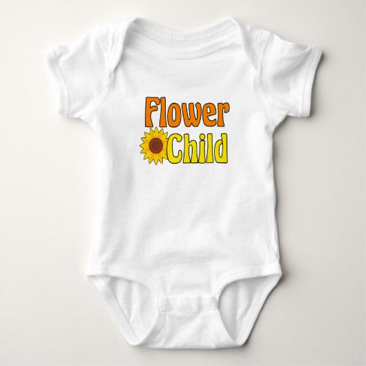 Body Fleur Enfant mignonne Hippie tournesol les années (Devant)
