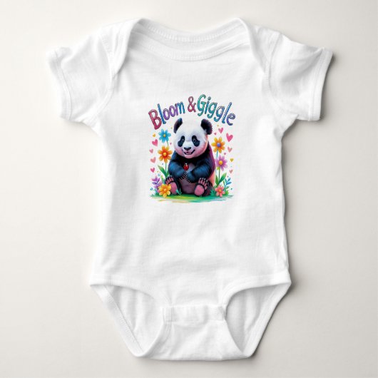 Body Fleur et gigle bébé panda un an tenue (Devant)