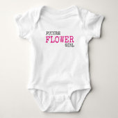 Body Fleur future Mariage Bodysuit bébé fille  (Devant)