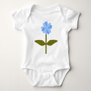 Body Fleur marguerite jolie Bébé Bleu