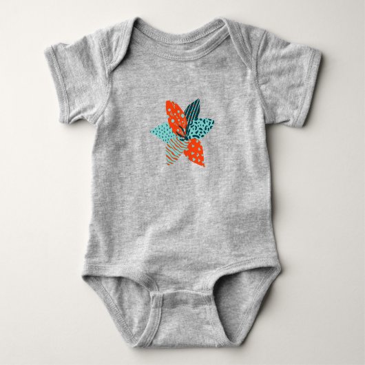 Body Fleur patchwork Été Enfants Filles (Devant)