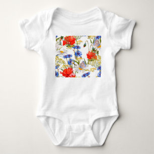 Body Fleur sauvage : couleur bleu foncé bleu clair