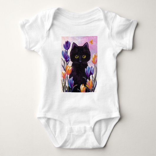Body Fleurs Creationarts rose de tulipes d'art de chat (Devant)