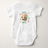 Body Fleurs de bébé rose pastel aquarelle mignonnes (Dos)