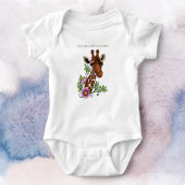 Body Fleurs de girafe jaune faune mignonne