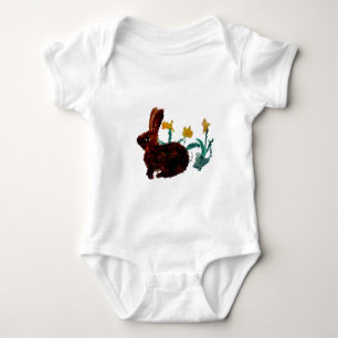 Body Fleurs de lapins de printemps mignonnes