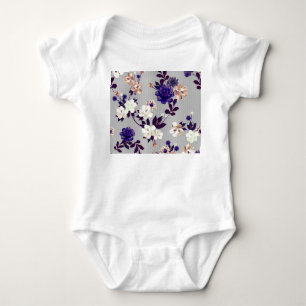 Body Fleurs de printemps Motif en silhouette noire