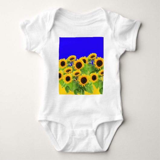Body Fleurs de soleil drapeau ukrainien Couleurs Libert (Devant)