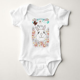 Body Fleurs et papillons lapins mignons