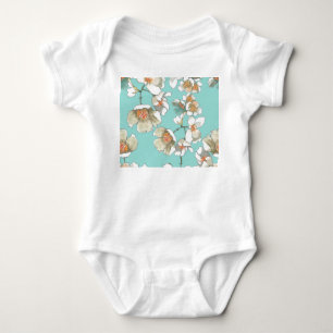 Body Fleurs Jasmin : Aquarelle Turquoise clair