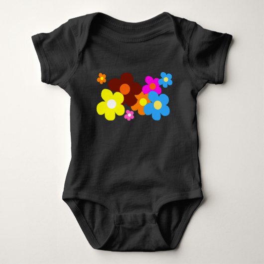 Body Fleurs joyeuses Noir extravagant (Devant)