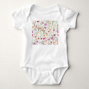 Body Fleurs Sauvages Aquarelle Conception transparente