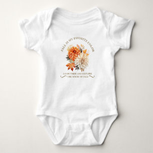 Body Fleurs sauvages aquarelle et feuilles d'automne