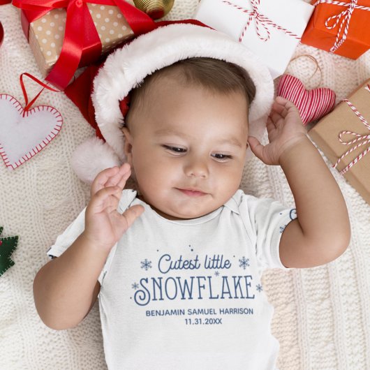 Body Flocon de neige le plus mignon bébé premier noël