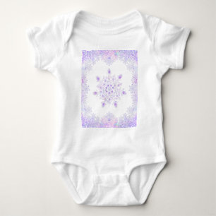 Body flocon de neige violet clair et cœur scintillant