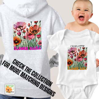 Body floral FLOWER bébé moderne modifiable