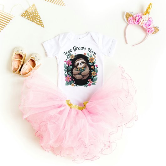 Body Floral Sloth Love pousse ici